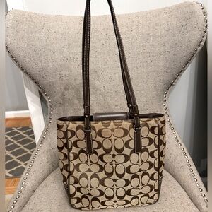 Vintage Coach Brown Tote Bag